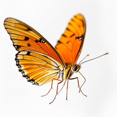 Orange butterfly with black stripes