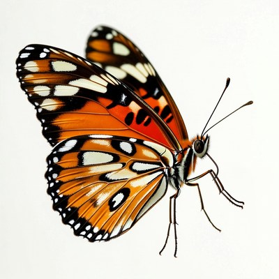 Orange Monarch Butterfly Wings Spread