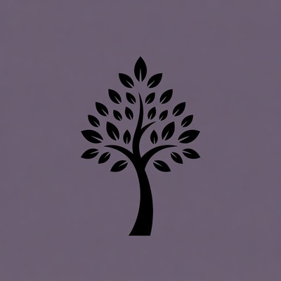 Black Silhouette Tree Illustration