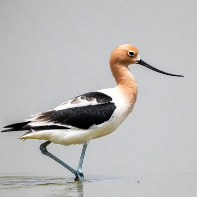 Black-necked Stilt standing in water