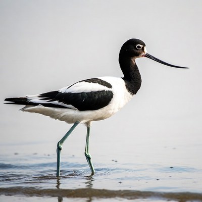 Black-necked Stilt in shallow water