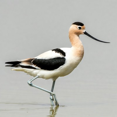 Black-necked Stilt standing in water