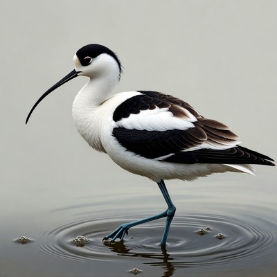 Black-winged Stilt wading in water