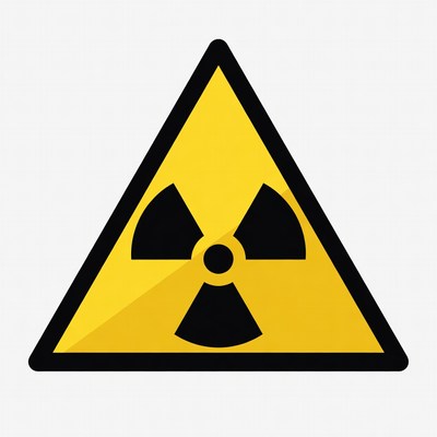 Yellow Radiation Warning Sign