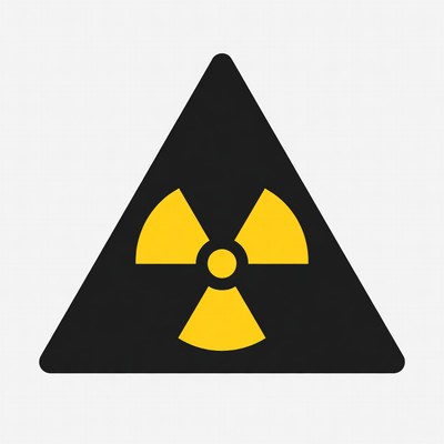 Yellow Radiation Warning Sign