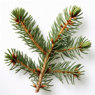 Norway Spruce Branch with Cones