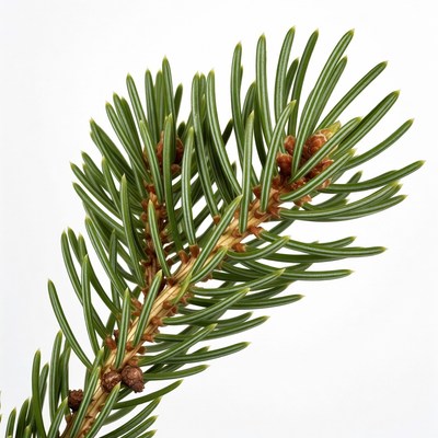 Norway Spruce Branch with Cones