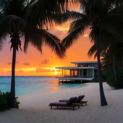 Sunset Overwater Villa Palm Beach