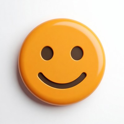 Orange Smiley Face Emoticon