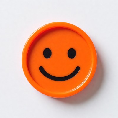 Orange Smiley Face Emoticon