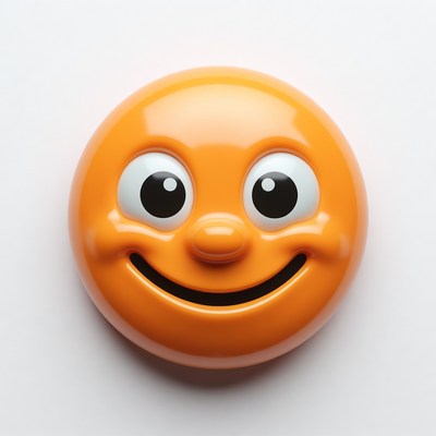 Orange Smiley Face Emoticon