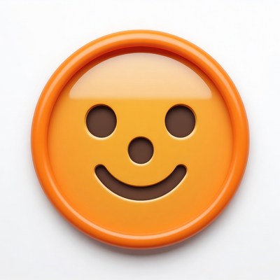 Orange Smiling Emoji Icon