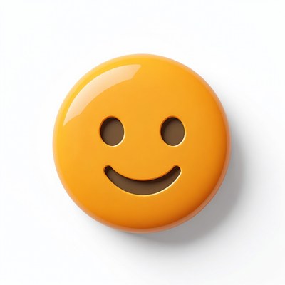 Shiny yellow smiling emoji