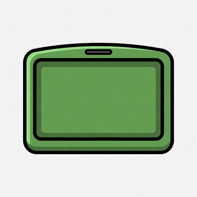 Green Rectangular Clipart Icon