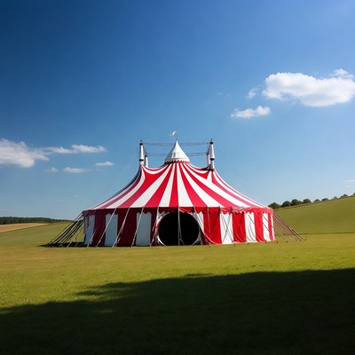 Red White Striped Circus Tent