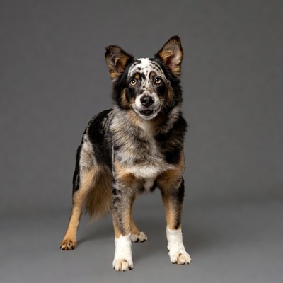 Merle Australian Shepherd standing