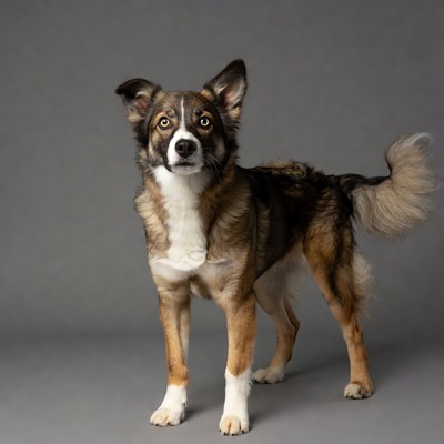 Brown Australian Shepherd standing