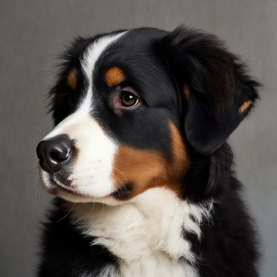 Bernese Mountain Dog puppy portrait