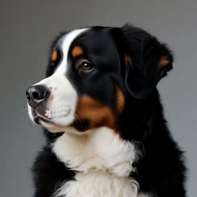 Bernese Mountain Dog profile view