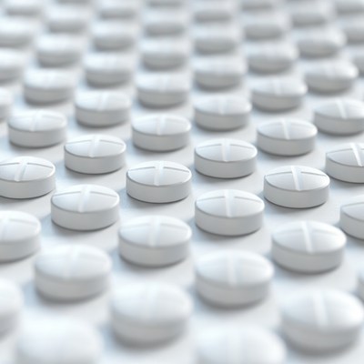 White Pills Grid Pattern