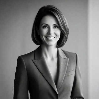 Smiling woman in suit