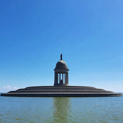 Temple of Winds on lake