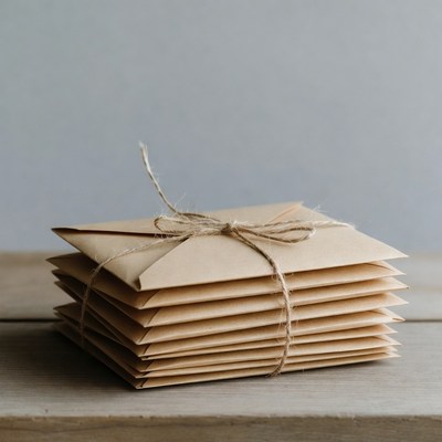 Stack of Tied Brown Envelopes
