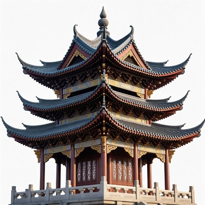 Traditional Chinese Pagoda Tower