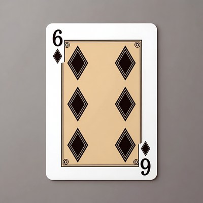 Six of Diamonds Playing Card