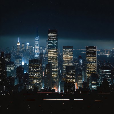 New York City Skyline at Night