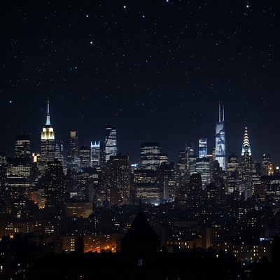 New York City Skyline at Night