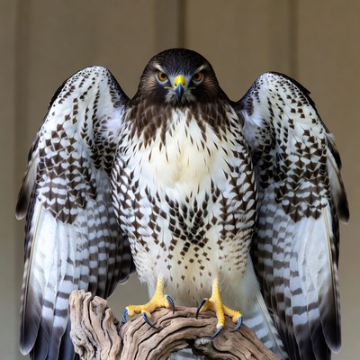 Red-tailed Hawk with Wings Spread