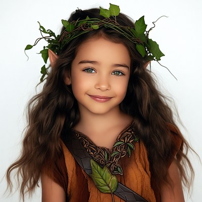 Girl with Ivy Leaf Crown