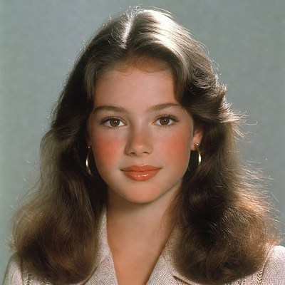 Young woman with wavy brown hair