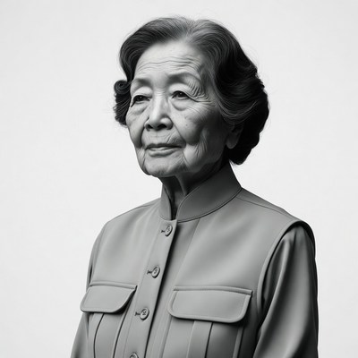Elderly Asian woman portrait