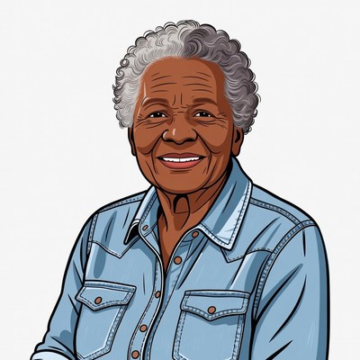 Elderly African-American woman smiling