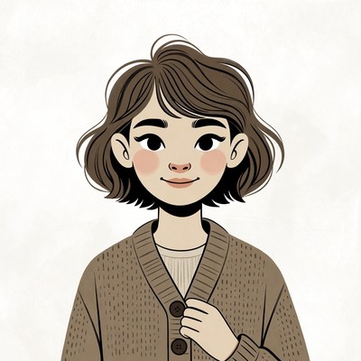 Woman in cardigan smiling