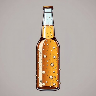 Beer Bottle with Condensation
