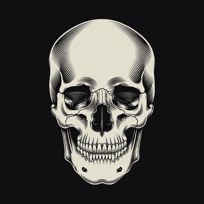 Human skull illustration