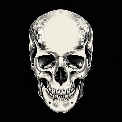 Human Skull Illustration