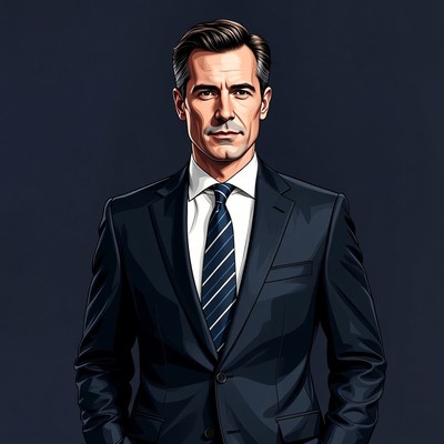 Handsome man in suit