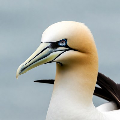Northern Gannet close-up portrait