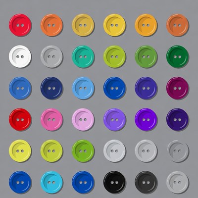 Colorful Buttons on Gray Background