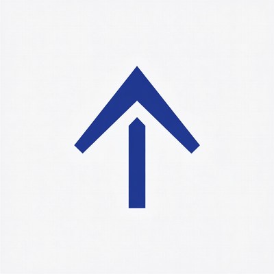 Blue upward arrow icon