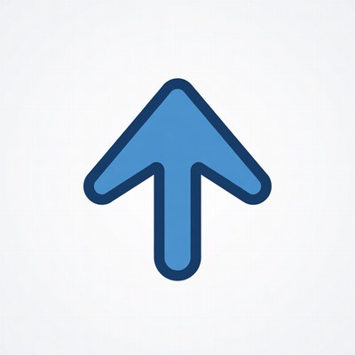 Blue upward arrow icon