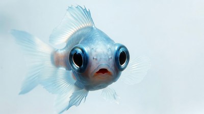 Blue-eyed fancy goldfish