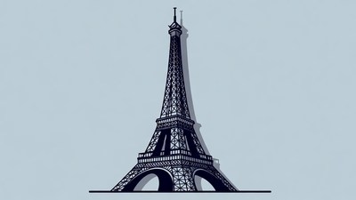 Eiffel Tower silhouette illustration