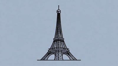 Eiffel Tower silhouette illustration