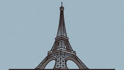 Eiffel Tower silhouette illustration