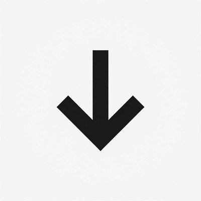 Black Down Arrow Icon